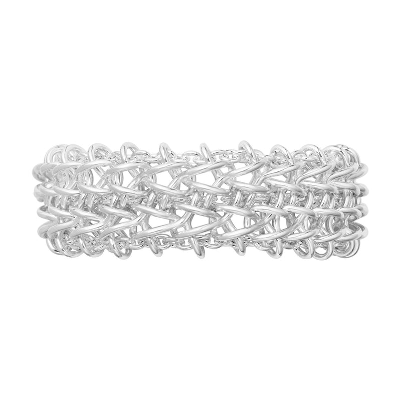 Weft Silver Triple Link Bracelet