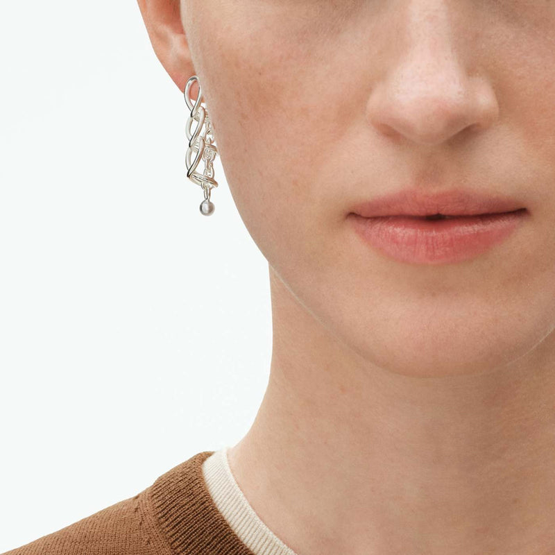 Weft Silver Earrings