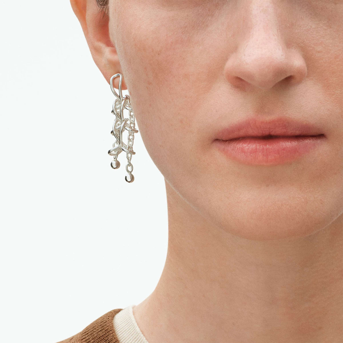 Georg Jensen Weft Silver Double Earrings - Berry's Jewellers