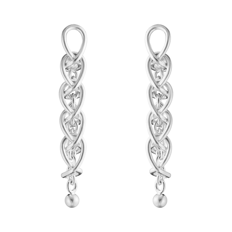 Weft Silver Five Link Drop Earrings