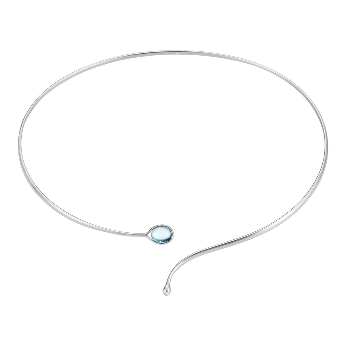 Torun Silver and Blue Topaz Neck Ring