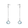 Torun Silver and Blue Topaz Drop Earrings