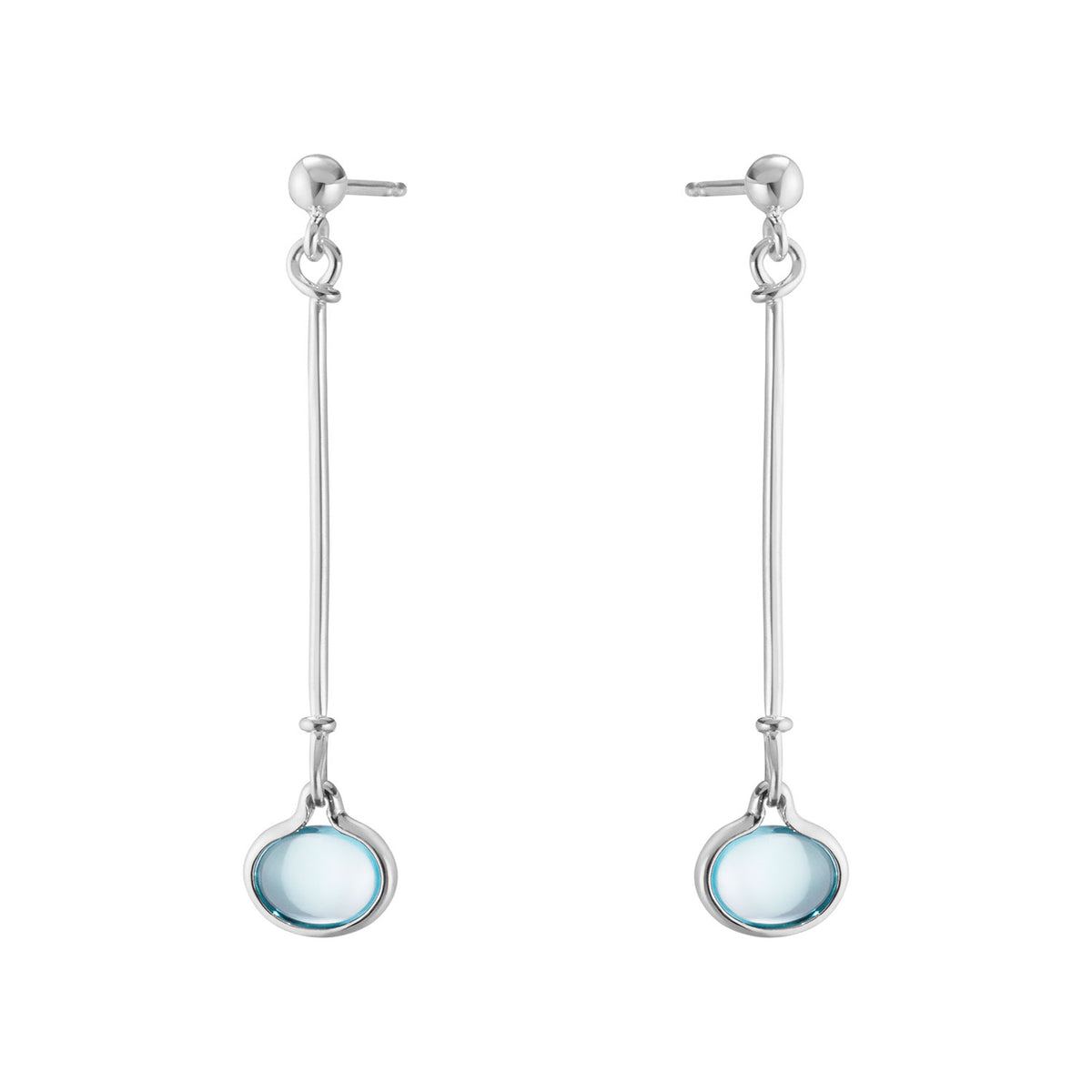 Torun Silver and Blue Topaz Drop Earrings
