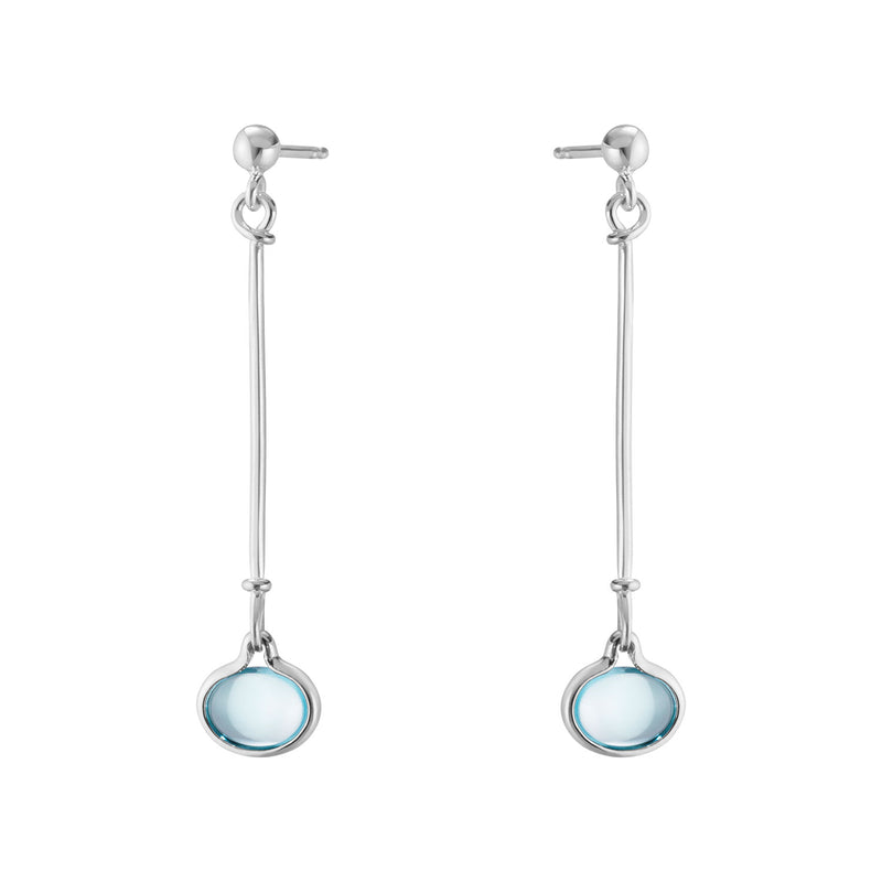 Torun Silver and Blue Topaz Drop Earrings