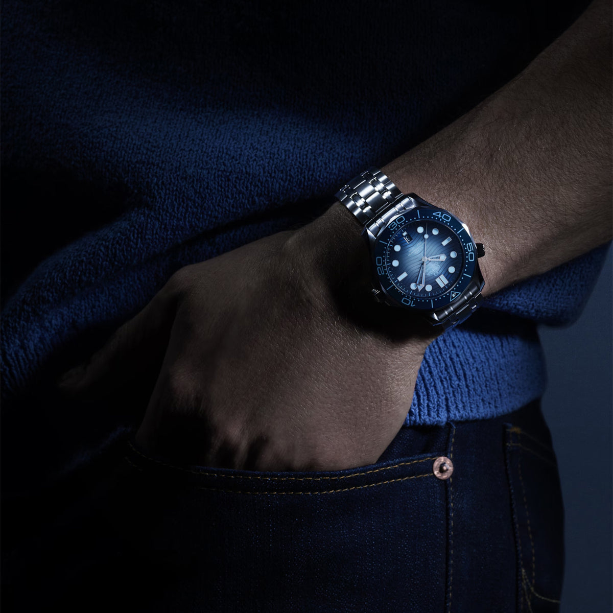 OMEGA Seamaster Diver 300m 42mm Summer Blue Dial Men's Bracelet Watch - Berry's Jewellers