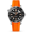 OMEGA Seamaster Diver 300m 42mm Black & Orange Dial Rubber Strap Watch - Berry's Jewellers