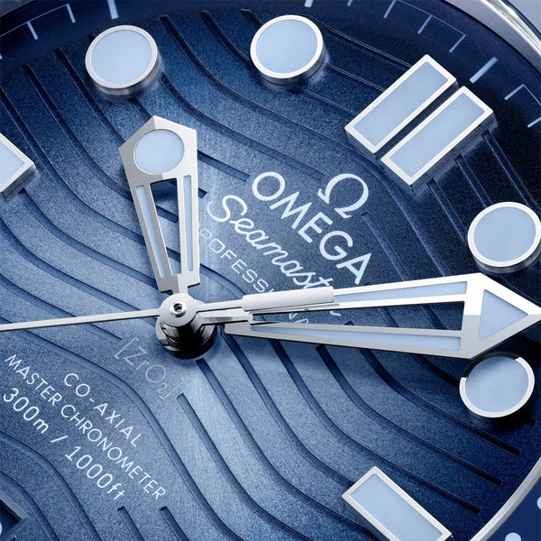 OMEGA Seamaster Diver 300m 42mm Summer Blue Dial Rubber Strap Watch - Berry's Jewellers
