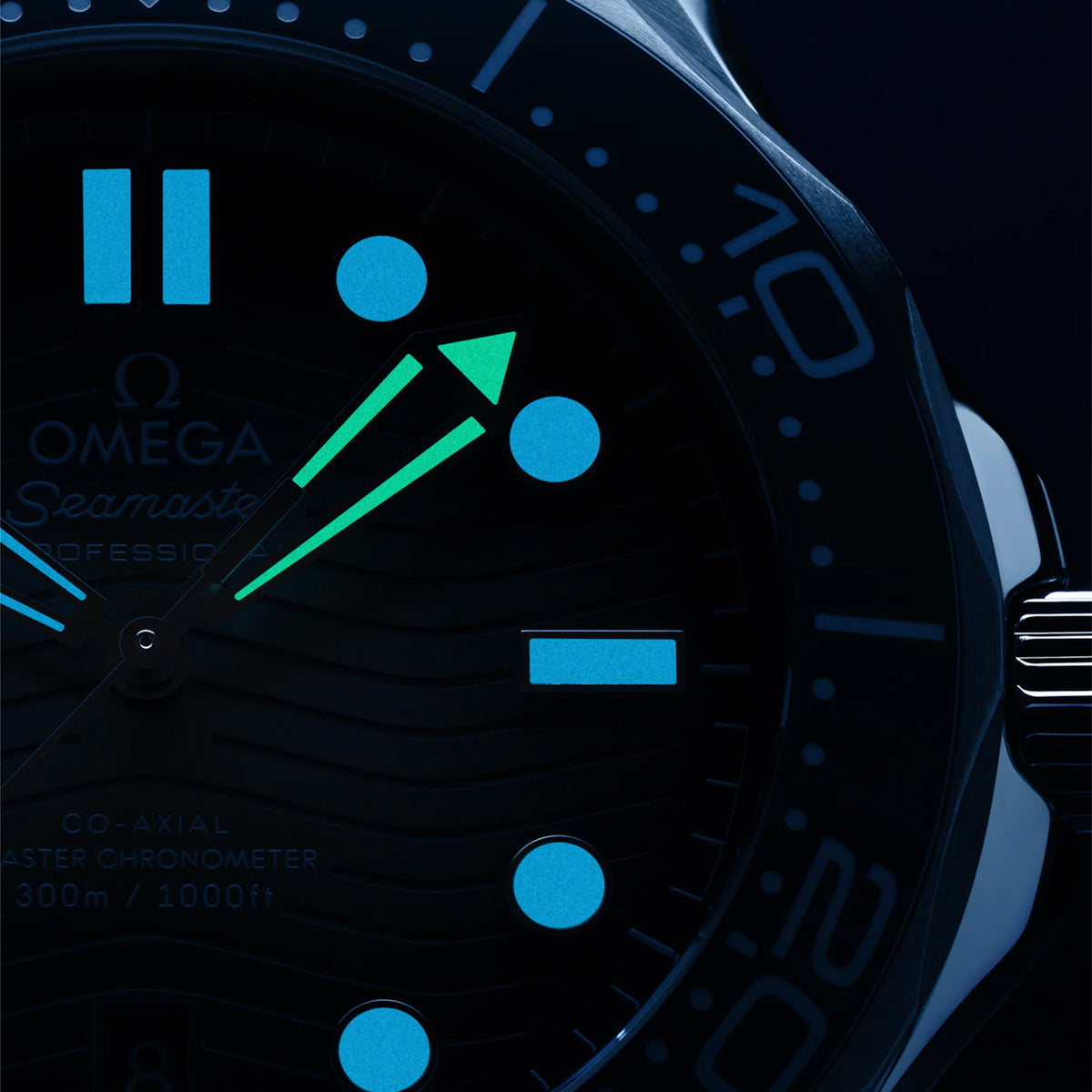 OMEGA Seamaster Diver 300m 42mm Summer Blue Dial Rubber Strap Watch - Berry's Jewellers
