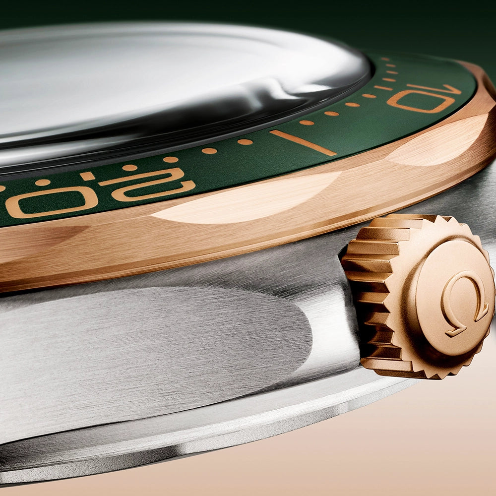 OMEGA Seamaster Diver 300m 42mm 18ct Bronze Gold Rubber Strap Watch - Berry's Jewellers