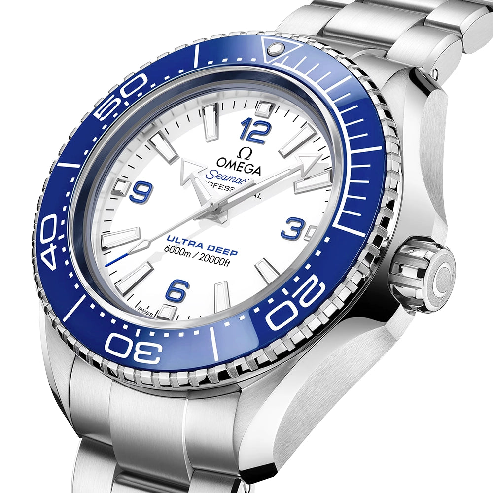 OMEGA Seamaster Planet Ocean Ultra Deep 6000m White Dial Bracelet Watch - Berry's Jewellers