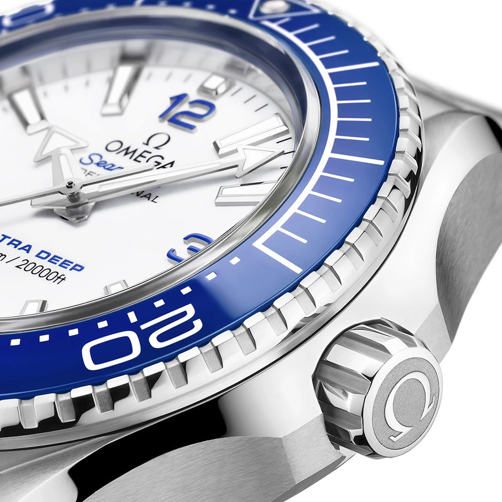 OMEGA Seamaster Planet Ocean Ultra Deep 6000m White Dial Bracelet Watch - Berry's Jewellers