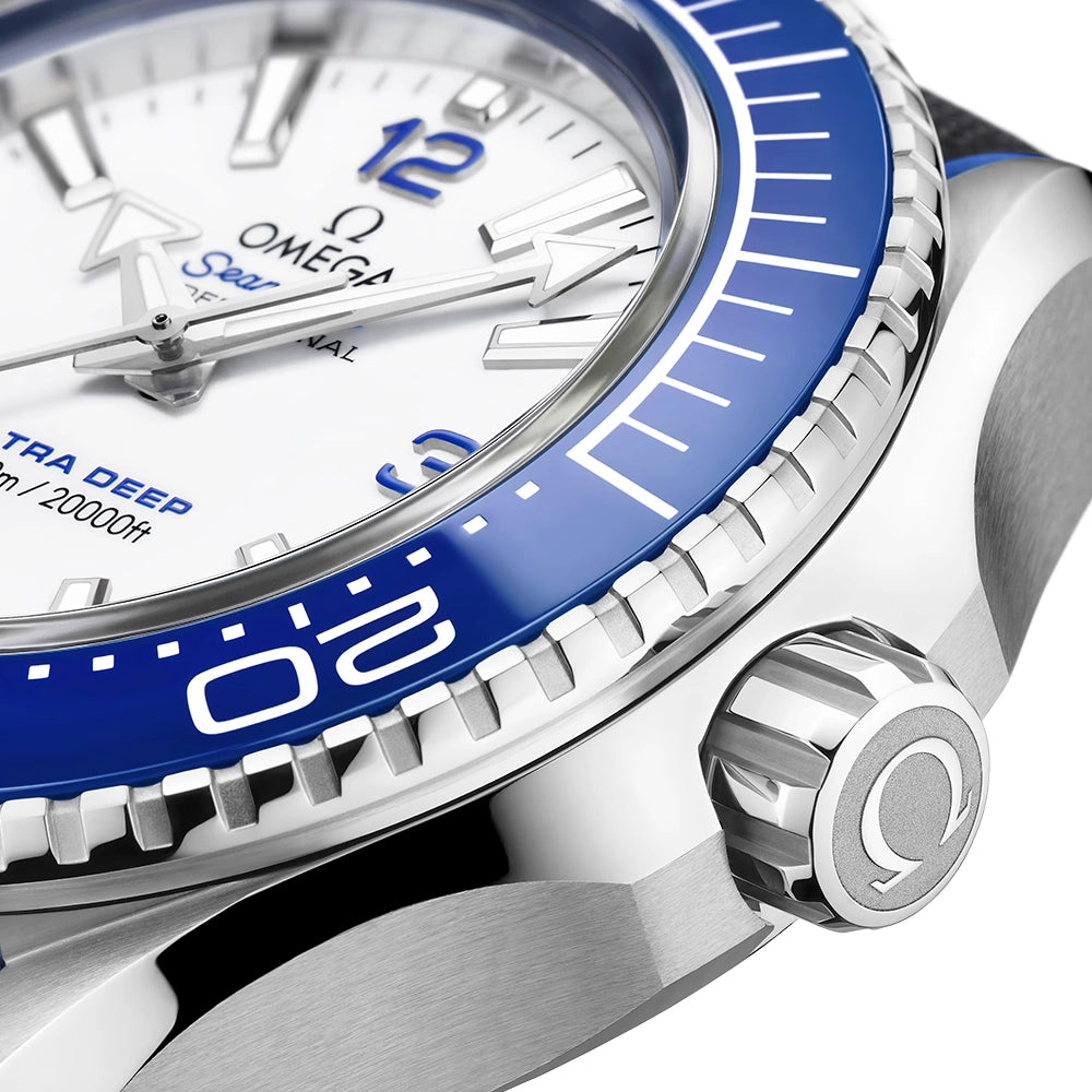 OMEGA Seamaster Planet Ocean Ultra Deep 6000m White Dial Strap Watch - Berry's Jewellers