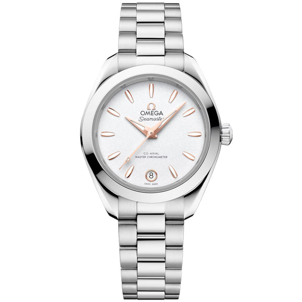 OMEGA Seamaster Aqua Terra 30mm Silver Dial Automatic Ladies Watch - Berry's Jewellers