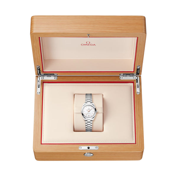 OMEGA Seamaster Aqua Terra 30mm Silver Dial Automatic Ladies Watch - Berry's Jewellers