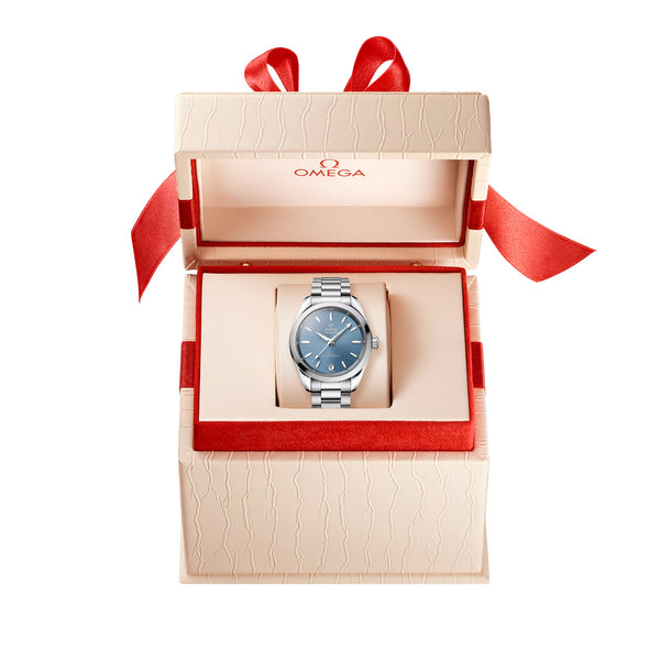 OMEGA Seamaster Aqua Terra Shades 34mm Sea Blue Dial Ladies Watch - Berry's Jewellers