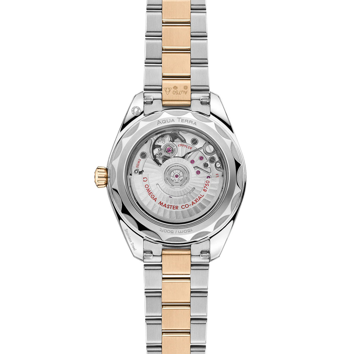OMEGA Seamaster Aqua Terra 30mm Two-Tone Silver Diamond Dial Ladies Watch - Berry's Jewellers