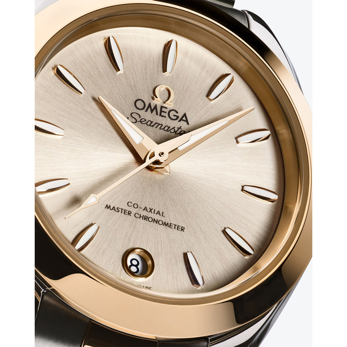 OMEGA Seamaster Aqua Terra 30mm Two-Tone Silver Diamond Dial Ladies Watch - Berry's Jewellers