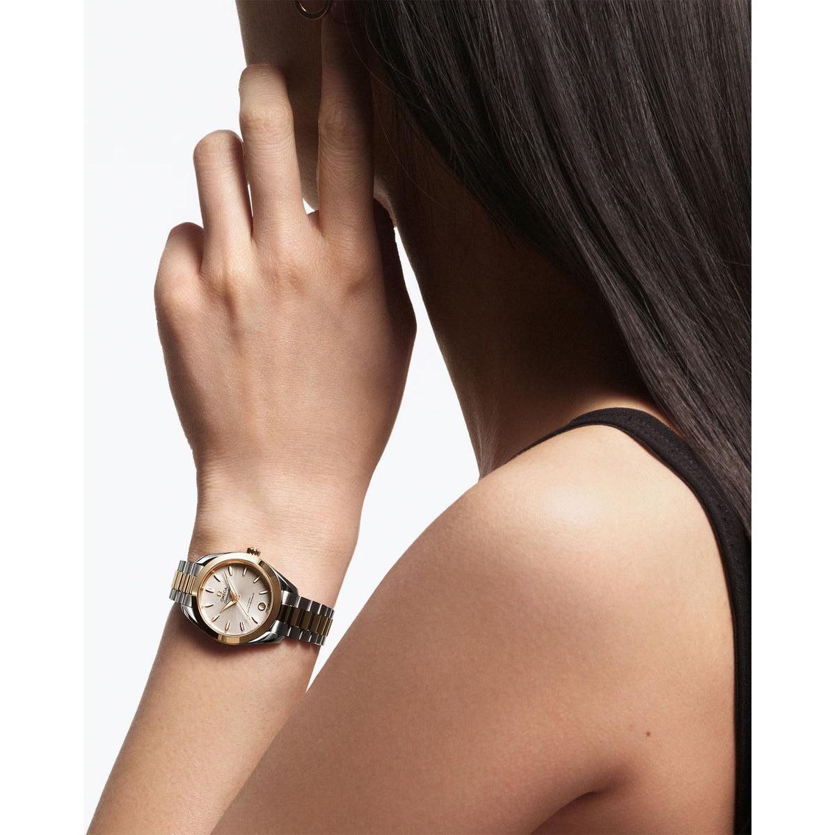 OMEGA Seamaster Aqua Terra 30mm Two-Tone Silver Diamond Dial Ladies Watch - Berry's Jewellers