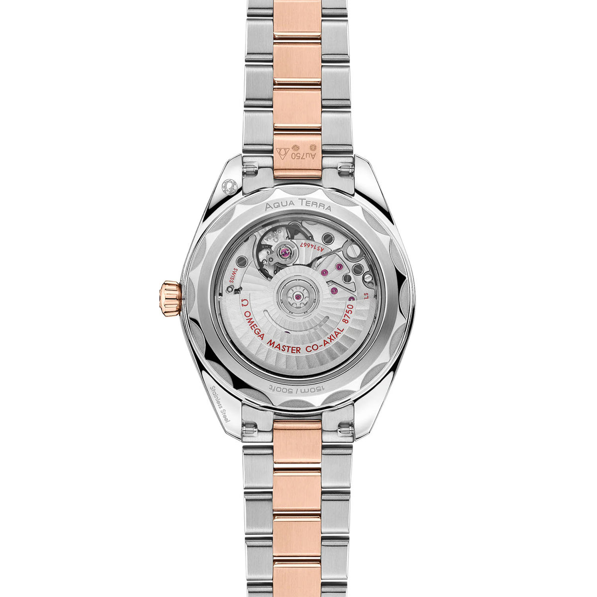 OMEGA Seamaster Aqua Terra 30mm Two Tone Brown Diamond Dial Watch - Berry's Jewellers