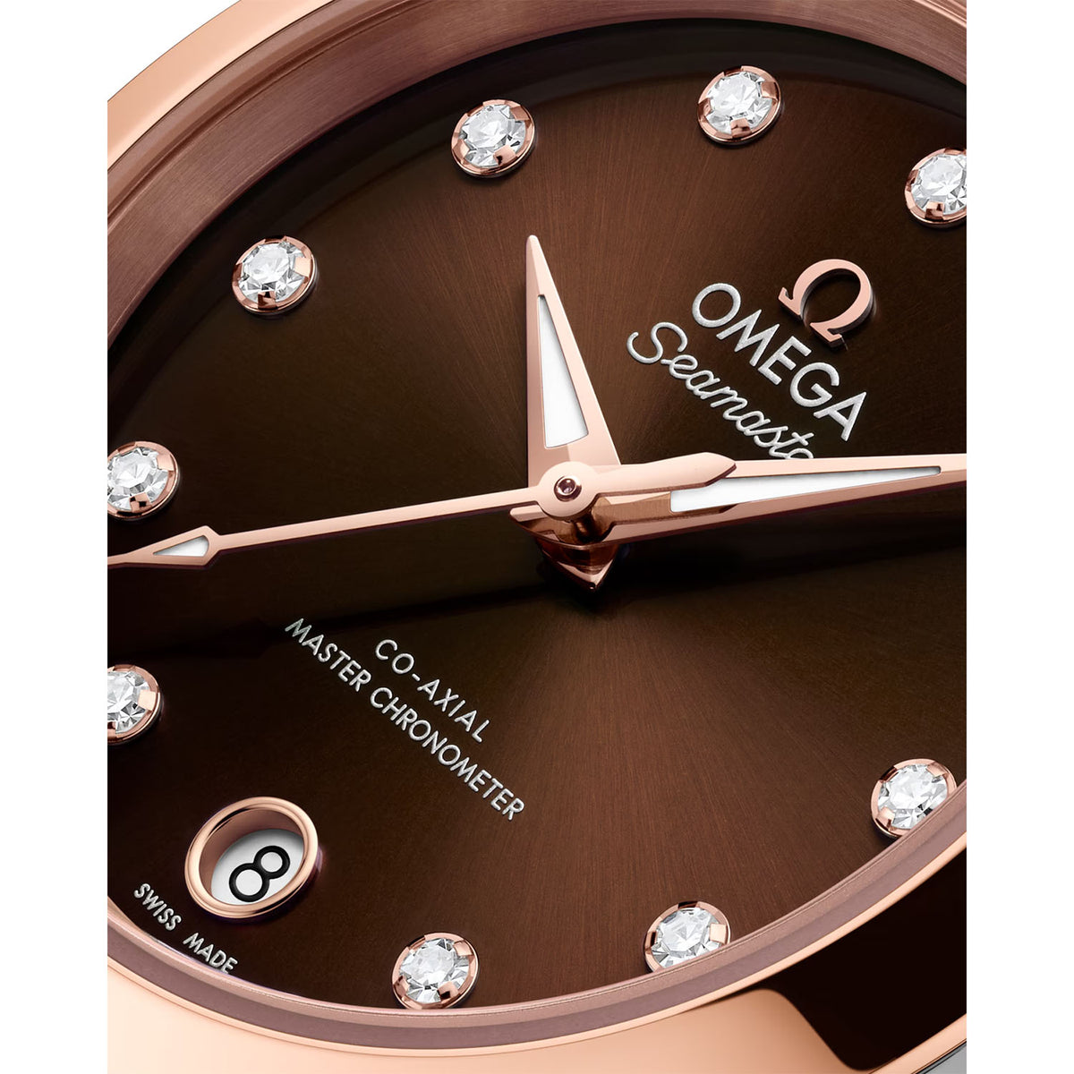 OMEGA Seamaster Aqua Terra 30mm Two Tone Brown Diamond Dial Watch - Berry's Jewellers