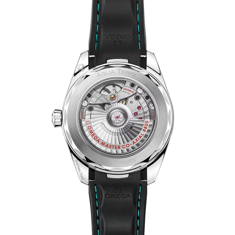 OMEGA Seamaster Aqua Terra 38mm Turquoise Gradient Dial Rubber Strap Watch - Berry's Jewellers