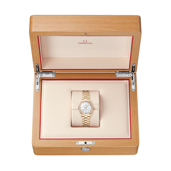 OMEGA Seamaster Aqua Terra 30mm 18ct Yellow Gold Diamond Set Watch - Berry's Jewellers