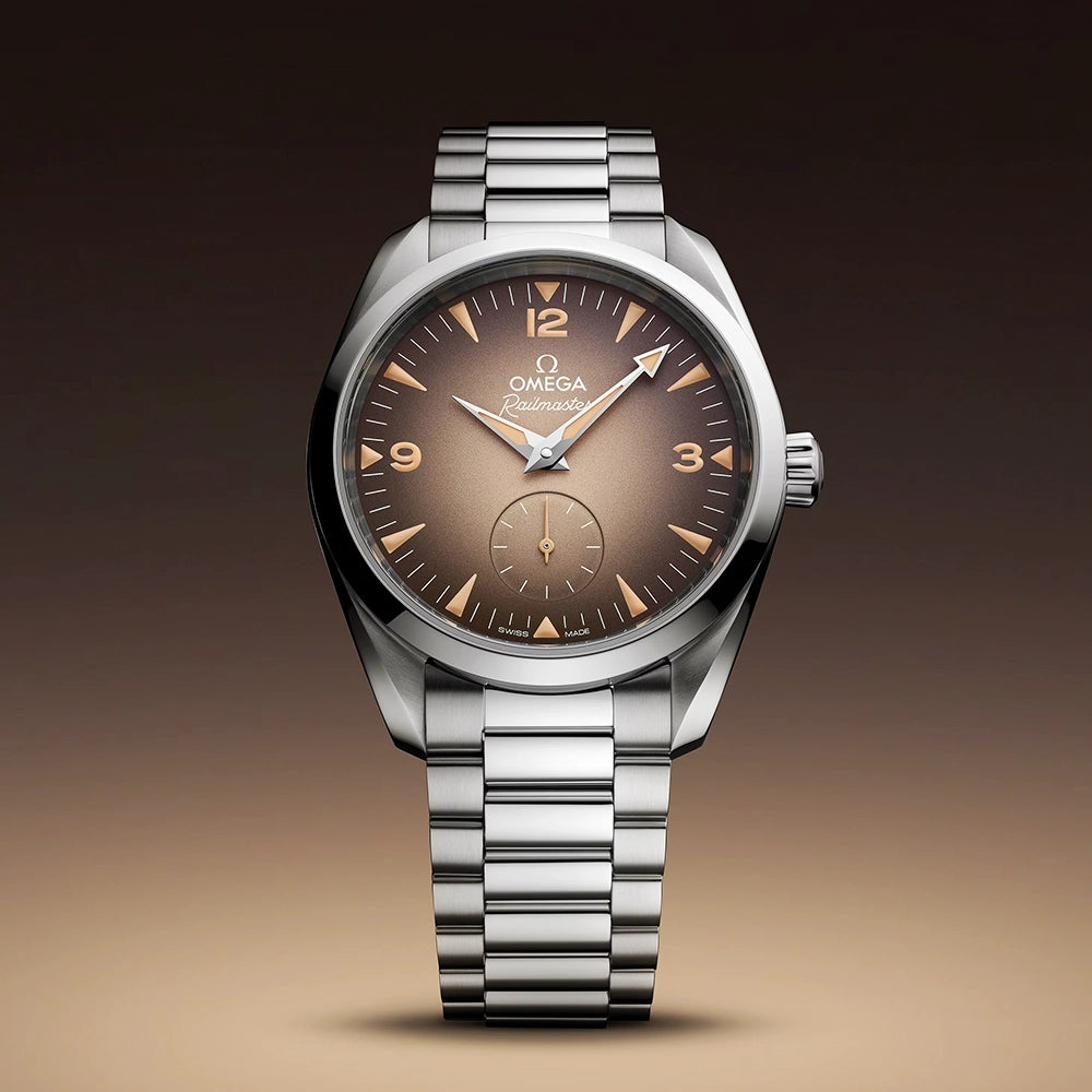OMEGA Seamaster Railmaster Small Seconds 38mm Brown Dial Bracelet Watch - Berry's Jewellers