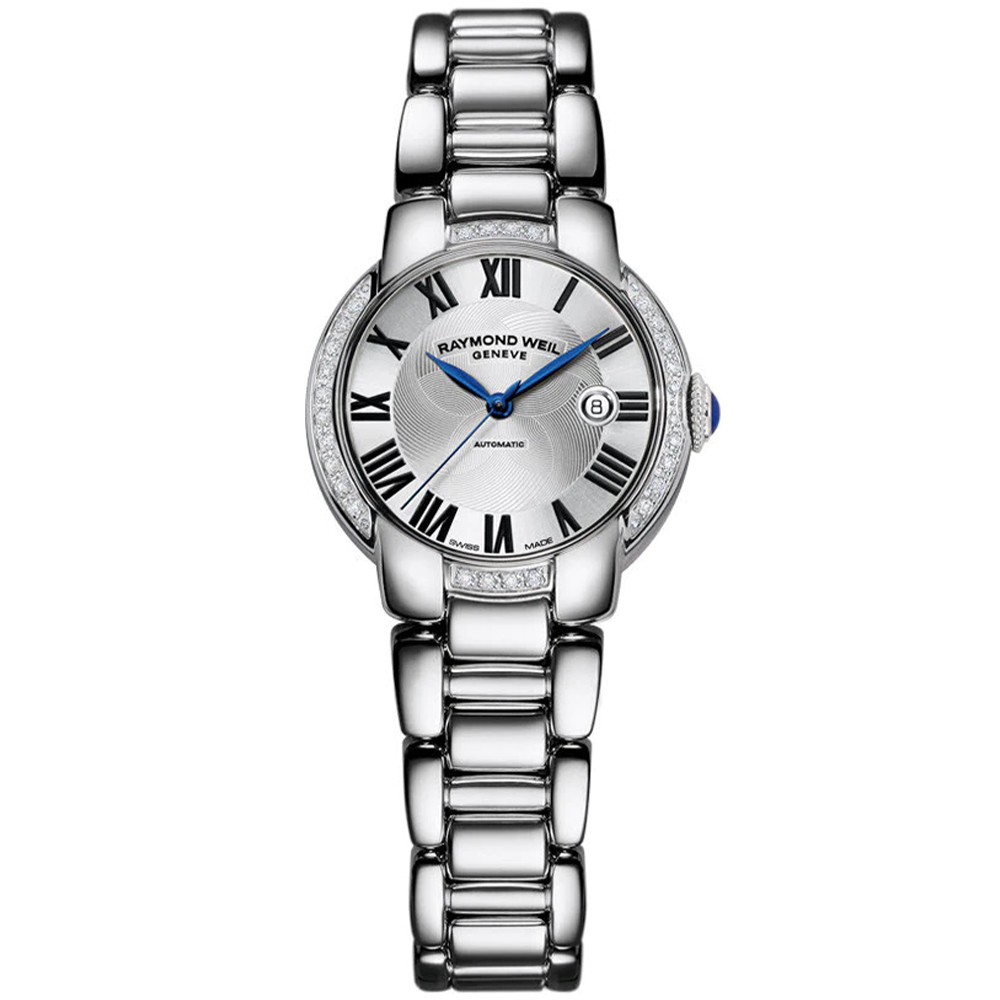 Jasmine Automatic Diamond Bezel / Silver Dial Bracelet Watch