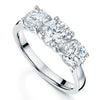 Platinum GIA Certified Round Brilliant Cut Diamond Three Stone Ring