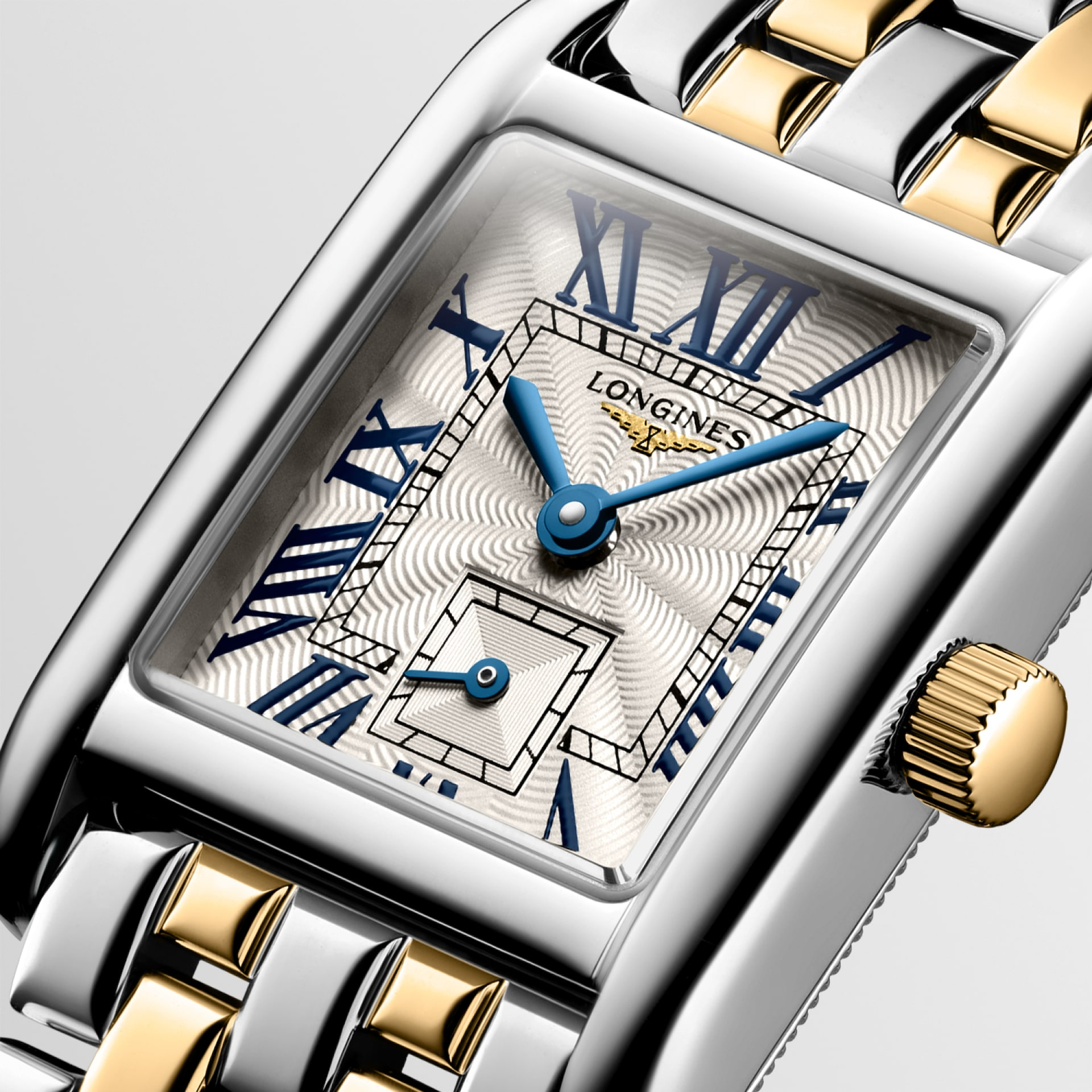 Longines Mini DolceVita Steel and Yellow Gold Bracelet Watch - Berry's Jewellers