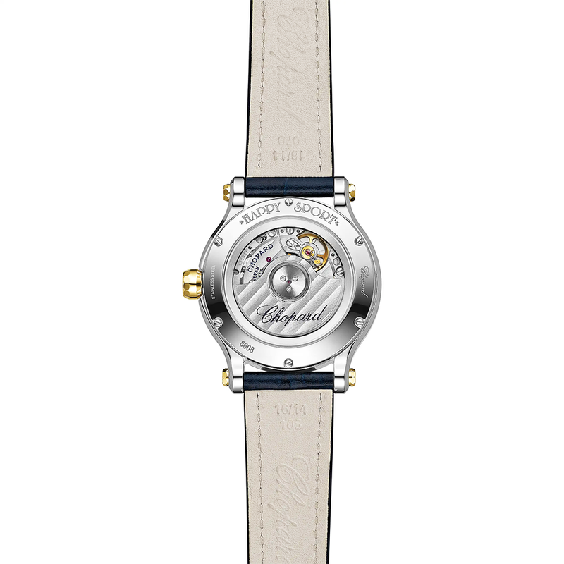 Happy Sport 33mm Steel & Yellow Gold Automatic Strap Watch
