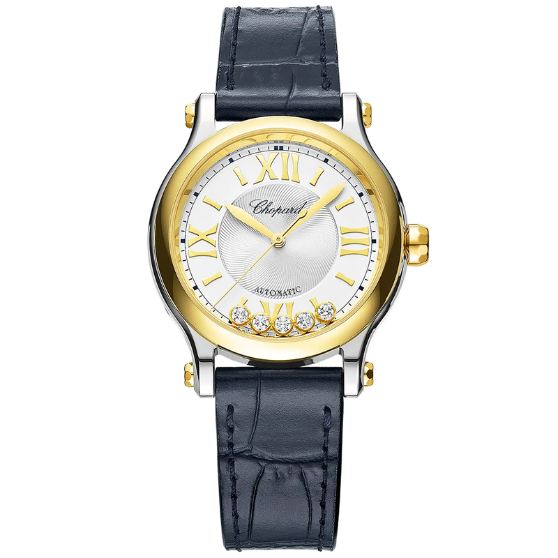 Happy Sport 33mm Steel & Yellow Gold Automatic Strap Watch