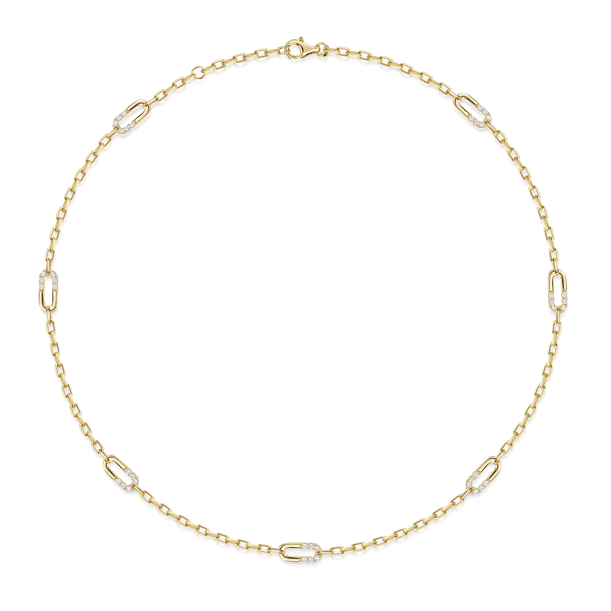Verve Collection 18ct Yellow Gold Diamond Loop Necklace