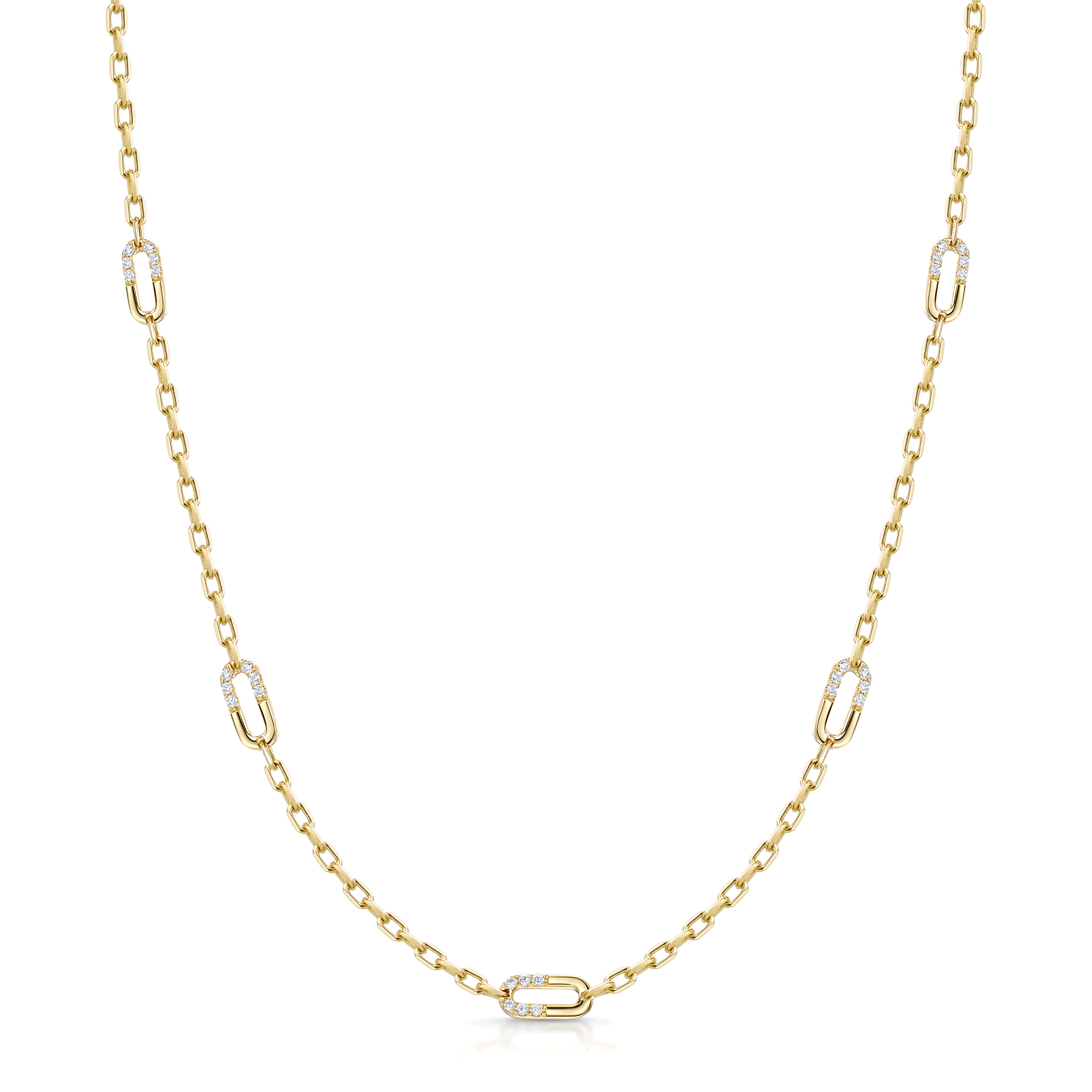 Verve Collection 18ct Yellow Gold Diamond Loop Necklace