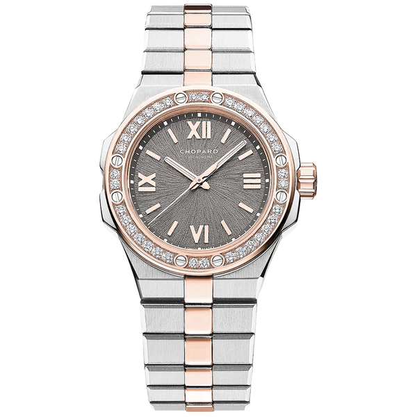 Chopard Alpine Eagle 33mm Two-Tone Grey Dial Ladies Automatic Watch - Berry's Jewellers