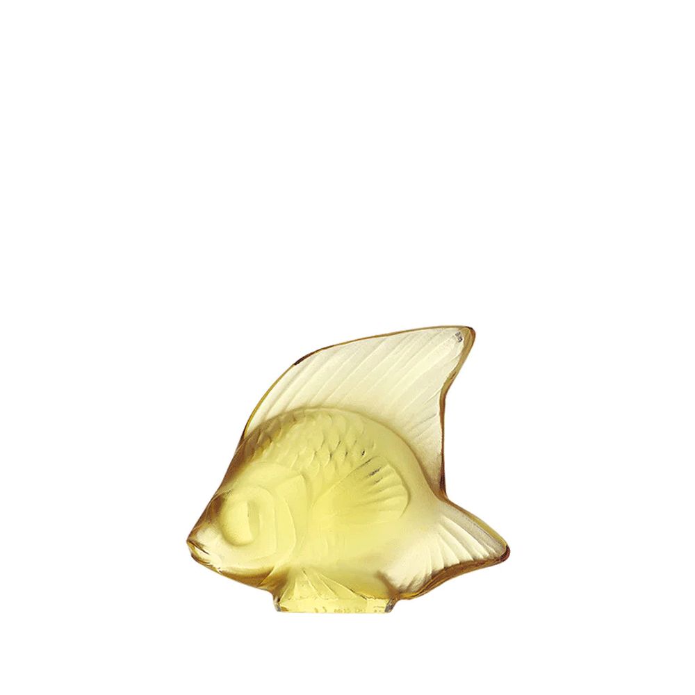 Yellow gold Crystal Fish Sculpture