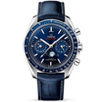 OMEGA Speedmaster Moonphase 44.25mm Blue Dial Chronograph Strap Watch - Berry's Jewellers