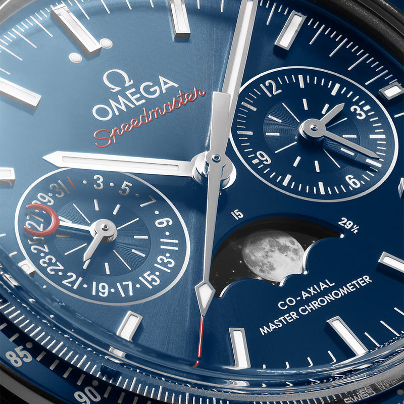 OMEGA Speedmaster Blue Dial Moonphase Watch 30433445203001
