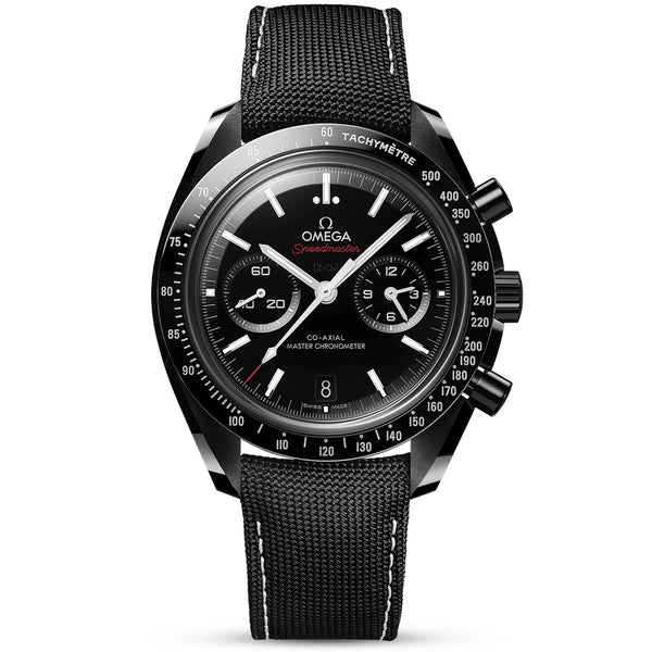 OMEGA Speedmaster "Dark Side of the Moon" Black Ceramic Fabric Strap Watch - Berry's Jewellers