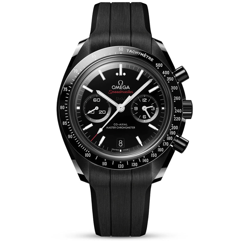 OMEGA Speedmaster "Dark Side of the Moon" Black Ceramic Rubber Strap Watch - Berry's Jewellers