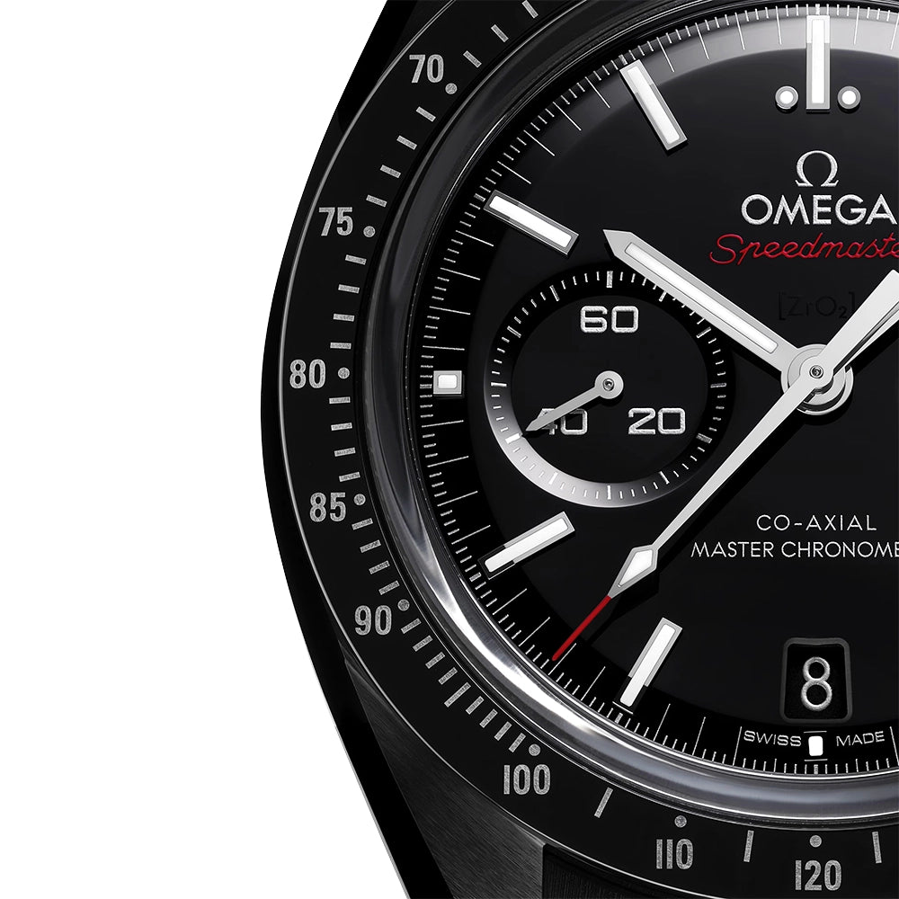 OMEGA Speedmaster "Dark Side of the Moon" Black Ceramic Rubber Strap Watch - Berry's Jewellers