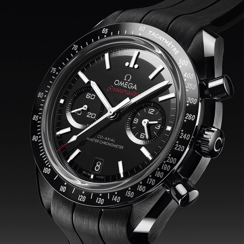 OMEGA Speedmaster "Dark Side of the Moon" Black Ceramic Rubber Strap Watch - Berry's Jewellers