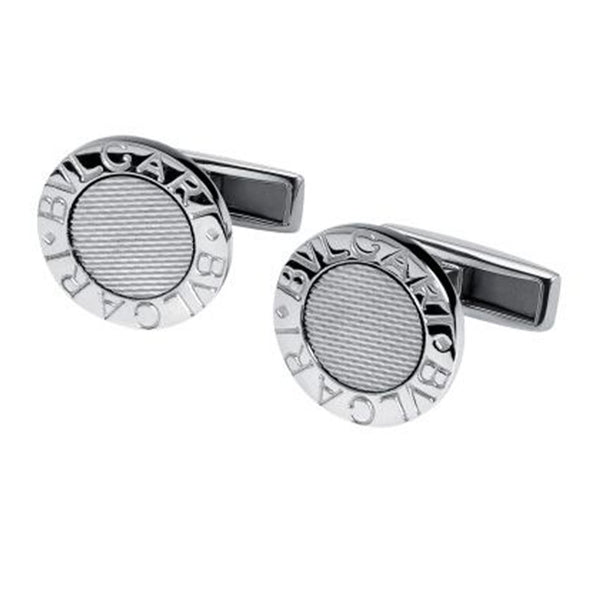 Bvlgari 18ct White Gold Round Cufflinks - Berry's Jewellers