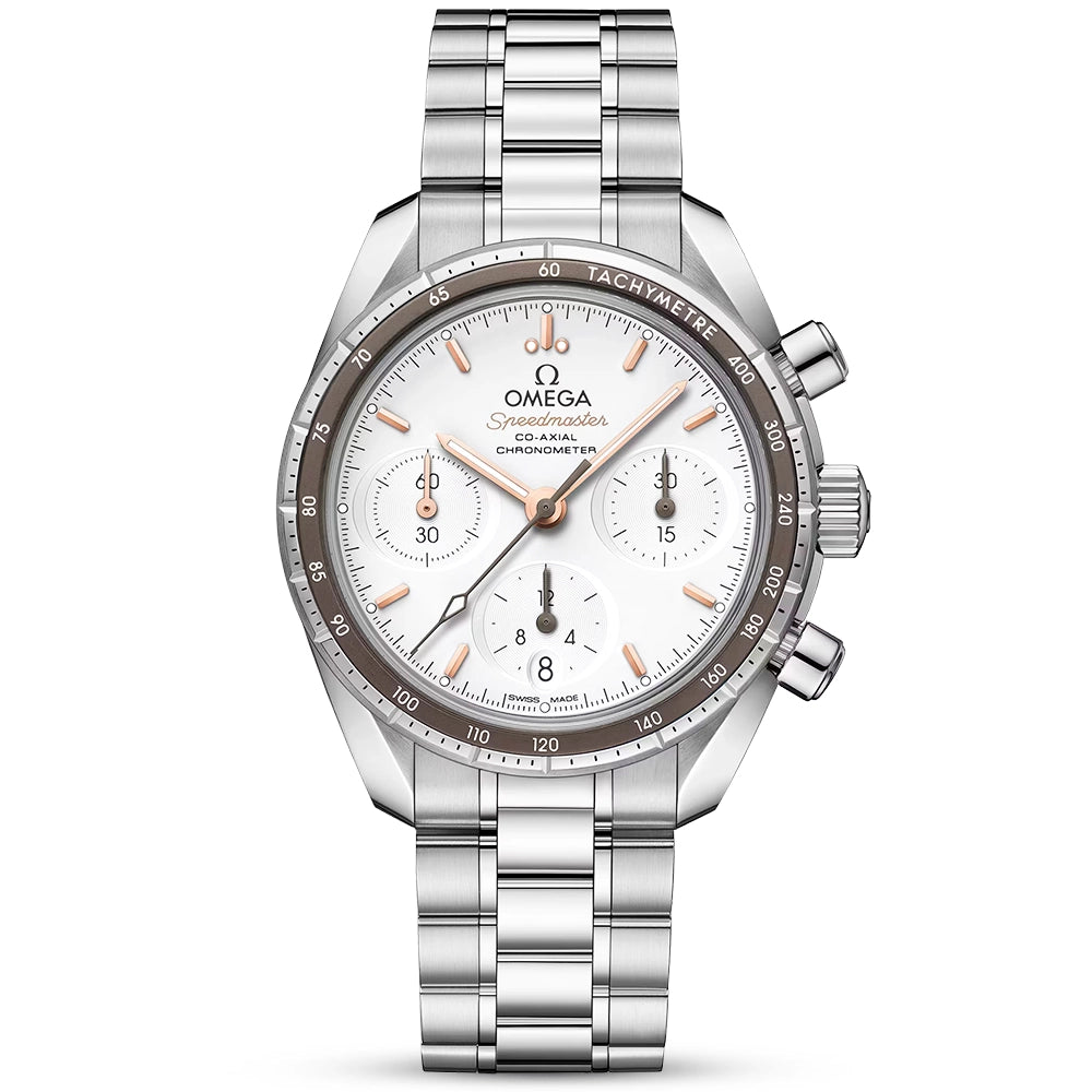 OMEGA Speedmaster Chronograph 38mm Opaline Silver Dial Bracelet Watch - Berry's Jewellers