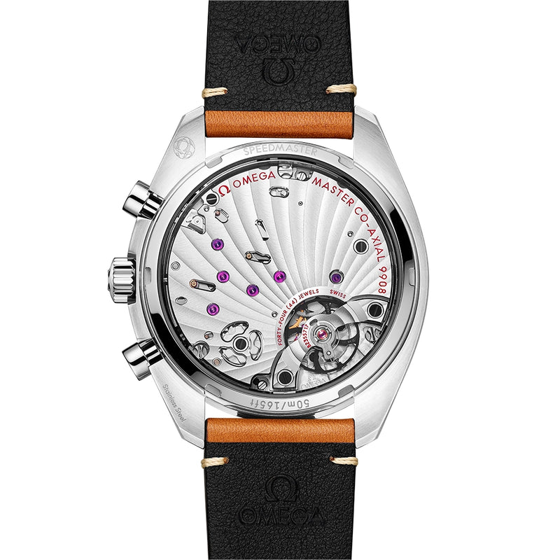 OMEGA Speedmaster Chronoscope 43mm Blue Dial Mens Leather Strap Watch - Berry's Jewellers