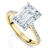 Berry's 18ct Yellow Gold GIA Certified Emerald Cut Diamond Ring With Diamond Set Shoulders - Berry's Jewellers