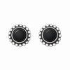 Moonlight Blossom Silver And Black Onyx Earrings