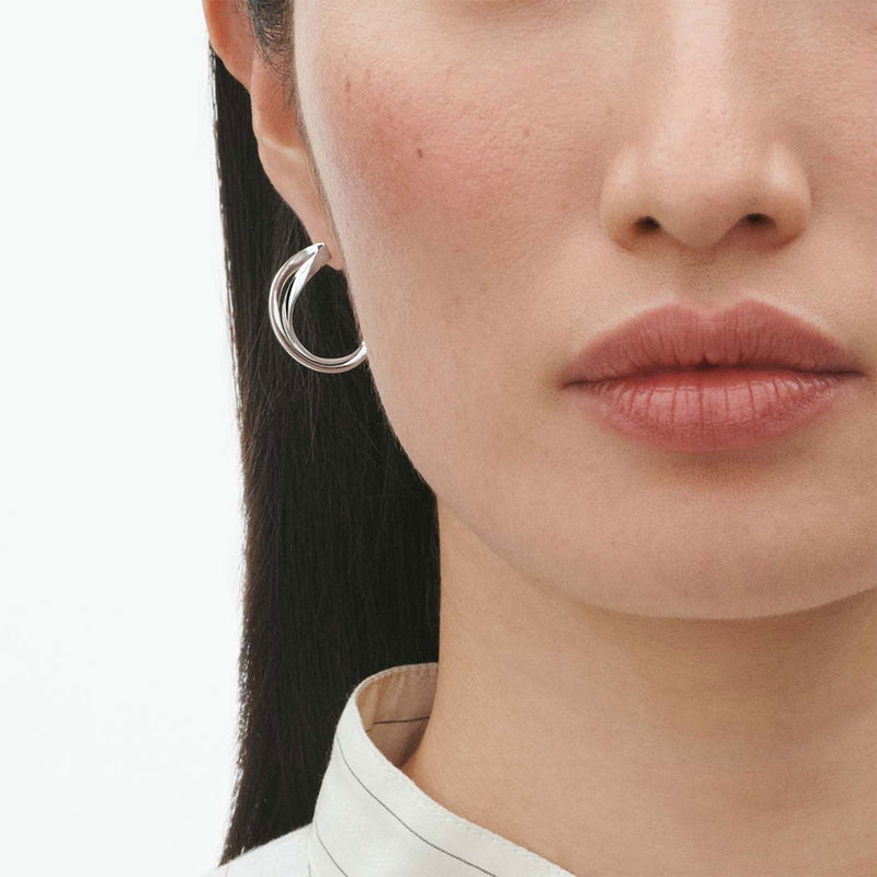 Georg Jensen Infinity Silver Hoop Earrings - Berry's Jewellers