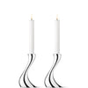 Georg Jensen Cobra Small Candlesticks Set - Berry's Jewellers