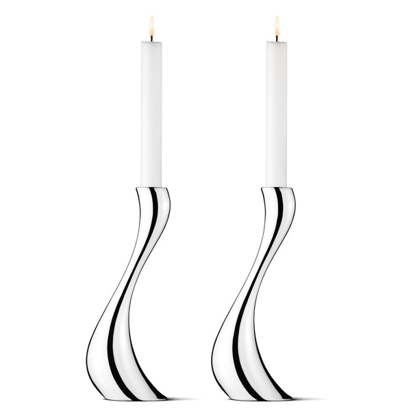 Georg Jensen Cobra Large Candlesticks Set - Berry's Jewellers